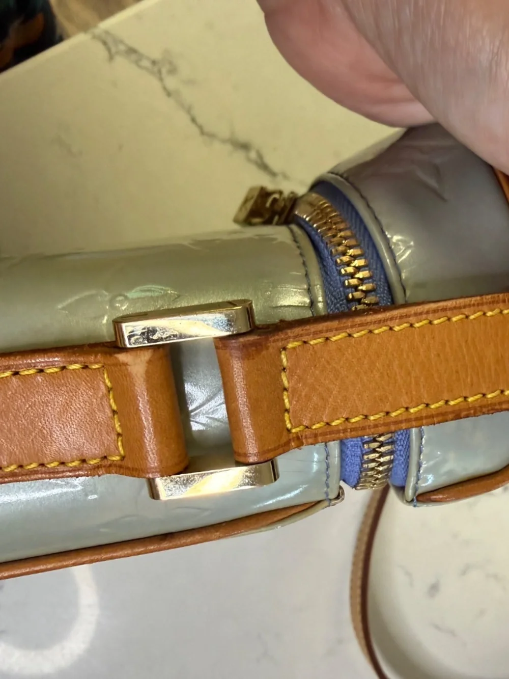 Louis Vuitton Sullivan Vertical PM Monogram Vernis Lavande M91258 2003 Authentic